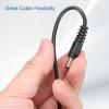 MECCANIXITY 5pcs DC Power Pigtails Cable, 5.5mm x 2.5mm Male Barrel Plug Connector to Bare Wire Open End 25cm for CCTV Camera, DVR, LED Strip view 4