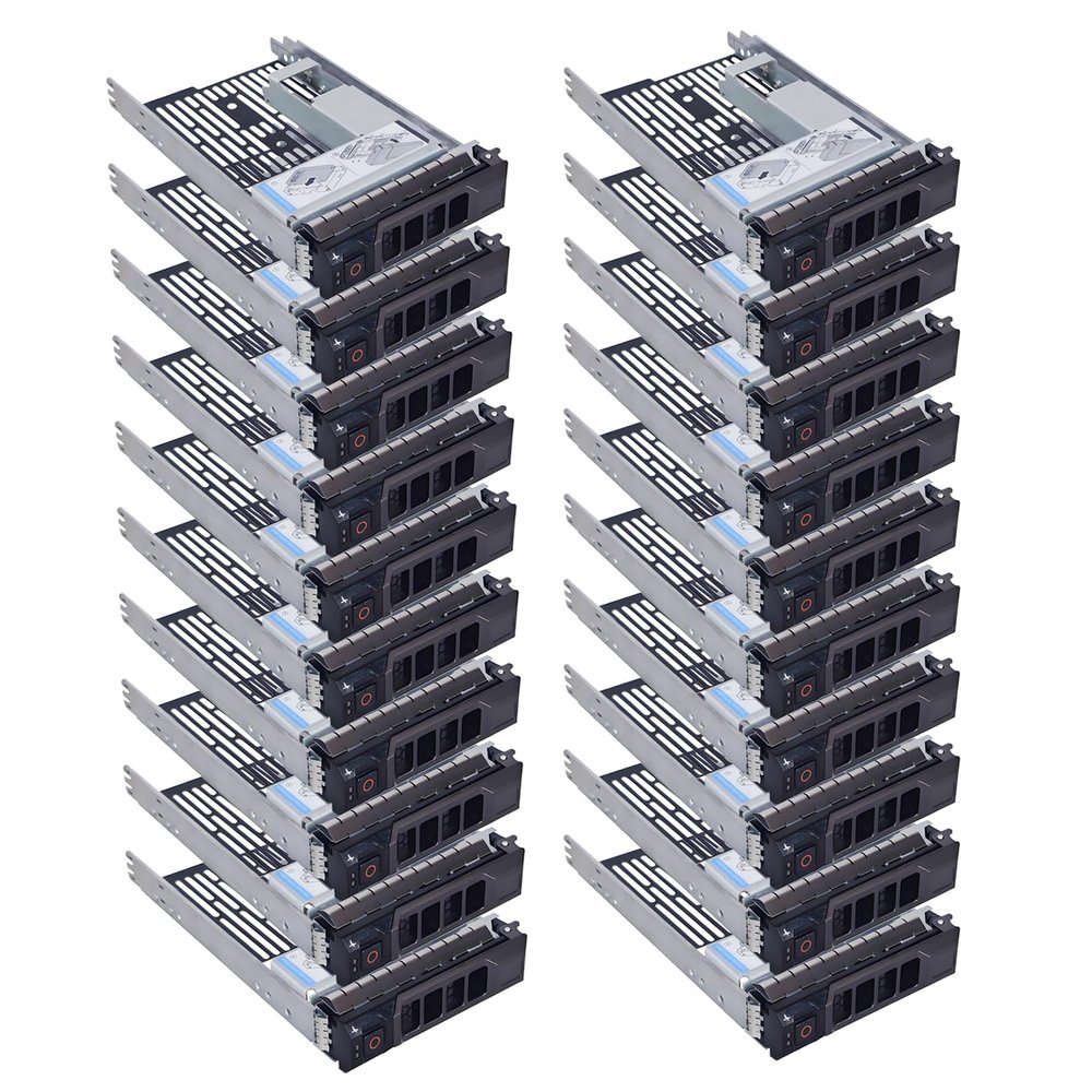20-Pack 3.5" Hard Drive Tray Caddy with 2.5" Drive Adapter Compatible with Dell PowerEdge Servers R540 R640 R740 R6415 R7415 R7425 R550 T550 R650 R750 R7515 R7525 T560 R660 R760 R6625 R7615 R7625