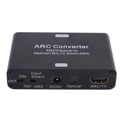 HDMI ARCAudio Adapter, ARC Converter 192KHz, ARC to Optical 3.5MM Audio Extractor, DAC Digital to Analog Converter for TV