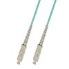 RiteAV 5M (16.4ft) OM3 10Gb SC to SC Fiber Optic Cable Simplex Multimode 50/125 Jumper 5 Meter Aqua Patch Cord view 1