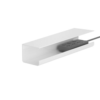 Eujgoov Under Desk Cable Management Under Desk Cable Management Tray, Under Desk Cable Organizer Tray Tray, Reduce Clutter, with Power Strip Organizer PVC Material for Home Office