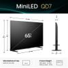 Hisense 65" Class QD7 Series Mini-LED 4K UHD Smart Fire TV (65QD7QF, 2025 Model) - QLED, HDR10+, Dolby Vision, Dolby Atmos, Game Mode Plus, ALLM, Alexa Built in with Voice Remote, Streaming TV, Black view 3