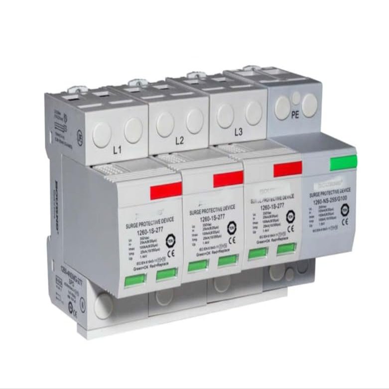 1260-4NSMG-120, Industrial Surge Protectors AC Hybrid SPD, 100kA, 3W MG,150VAC+NPE