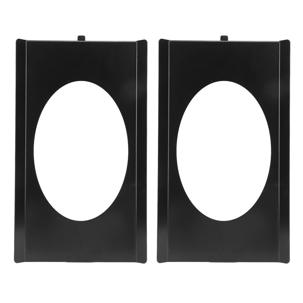1 Pair 6x9 Inch Steel Behind Seat Speaker Brackets for C10 1973-1987 - Cab Corner Speaker Mounts - Matte Black