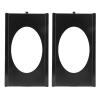 1 Pair 6x9 Inch Steel Behind Seat Speaker Brackets for C10 1973-1987 - Cab Corner Speaker Mounts - Matte Black view 1