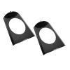 1 Pair 6x9 Inch Steel Behind Seat Speaker Brackets for C10 1973-1987 - Cab Corner Speaker Mounts - Matte Black view 2