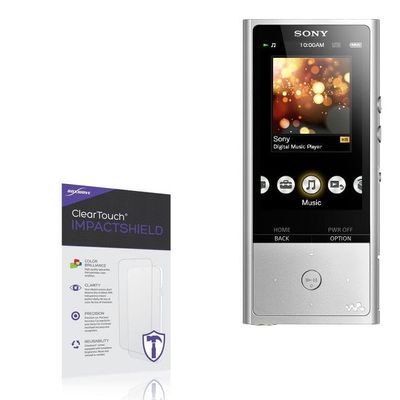 BoxWave Screen Protector Compatible with Sony NW-ZX100 - ClearTouch ImpactShield (2-Pack), Impenetrable Screen Protector Flexible Film