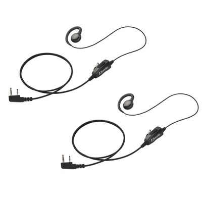 Arrowmax 2 Pack AEH3000-K2 Swivel C-Shape Style Earpiece with PTT Compatible with Kenwood 2-PIN NX-1200 NX-1300 NX-P1200 NX-P1300 NX-3320 TH-D74 TH-K20A