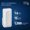 NETGEAR WiFi 6 Mesh Range Extender (EAX11) - Add up to 1,200 sq. ft.,15 Devices with AX1600 Dual-Band Wireless Signal Booster & Repeater (up to 1.6 Gbps Speed), WPA3 Security, One WiFi Name view 2