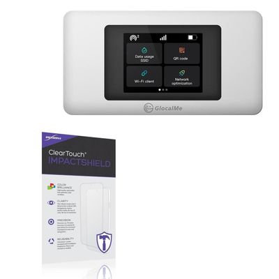 BoxWave Screen Protector Compatible with GlocalMe DuoTurbo - ClearTouch ImpactShield (2-Pack), Impenetrable Screen Protector Flexible Film