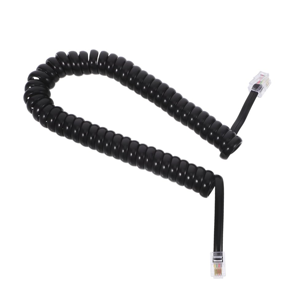 Gadpiparty 2m Extendable Curly Telephone Cord Compatible Phone Receiver Cable for Durable Construction for Communication and Compatibility