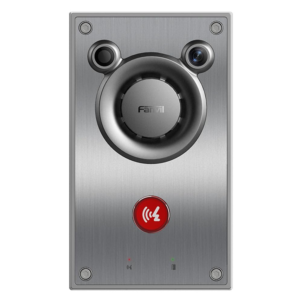 Fanvil A12V IP Video Intercom 2 SIP Lines, Built-in 4MP HD AI Camera and IR Illuminator and 10W Speaker