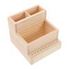Wood Nail Tool Organizer with Compartments Large Capacity Desk Box view 1