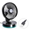 BINGGA USB Plug Cooling Fan Car Fans With LED Light Foldable Fans Air Circulator Fan For Car SUV Home view 1
