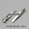 100Pcs 2.8 Series Male Crimp Terminal Auto Splice Connector Wiring Terminal for Automotives DJ616-2.8X0.8B view 2
