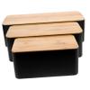 ARTIBETTER 3pcs Cord Management Box with Lids Cable Organizer for Cords Chargers Multi-Functional Storage view 1