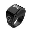 JUELUNE Smart Ring for Muslim Prayer - Digital Tasbih Counter, Zikr & Tasbeeh Tracker - Zinc Alloy Islamic Prayer Ring (Black, 20mm) view 1