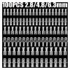 100Pcs Female Male Crimp Terminal 2.8/4.8mm/6.3mm Connector Gold Brass Car Speaker Wire Connectors Crimping Terminals(Female 6.3mm) view 2
