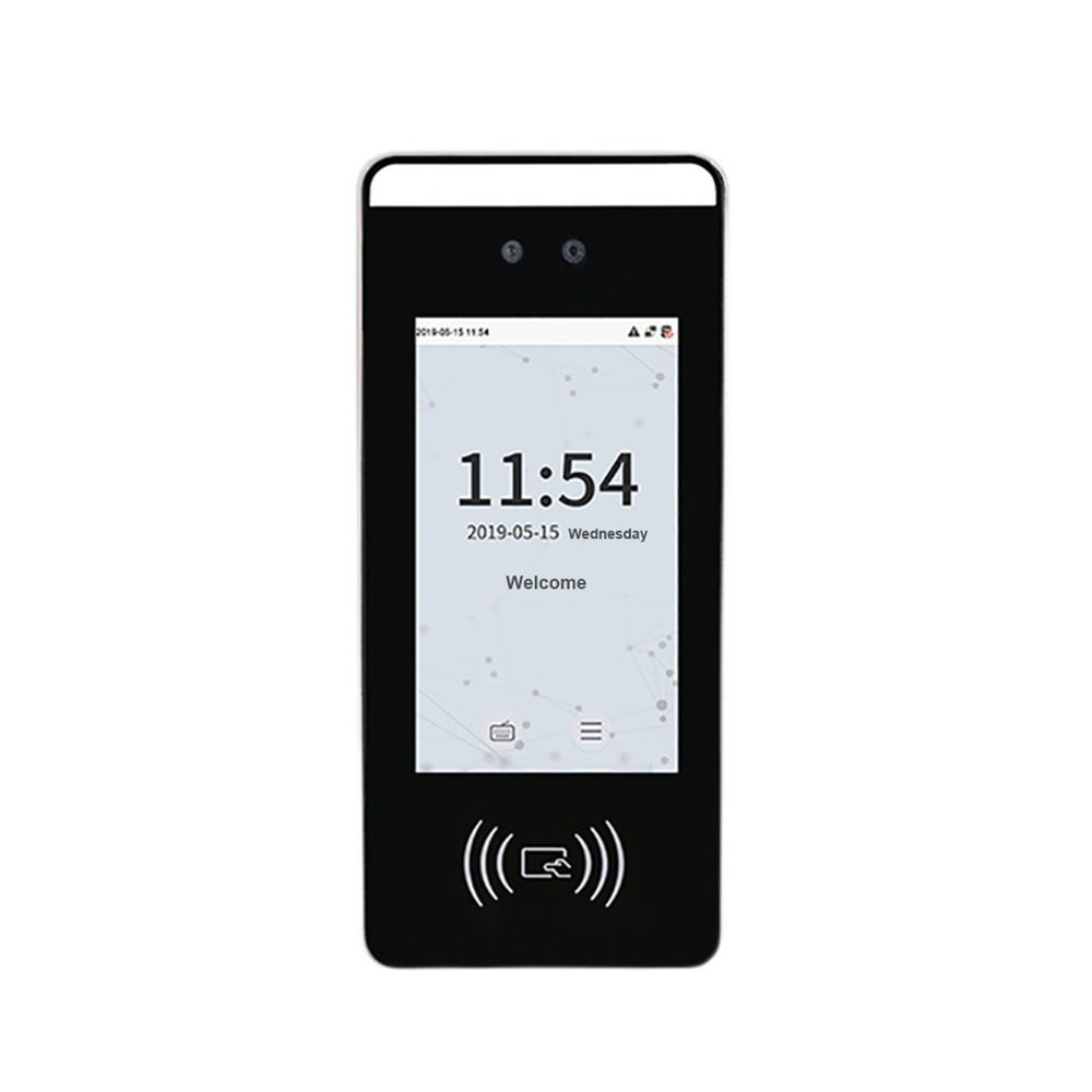 ELUKHT Time Clock, Visible Light Biometric Palm Face Recognition Card Door Access Control Time Attendance Machine (Speedface-h5l-ic-1)
