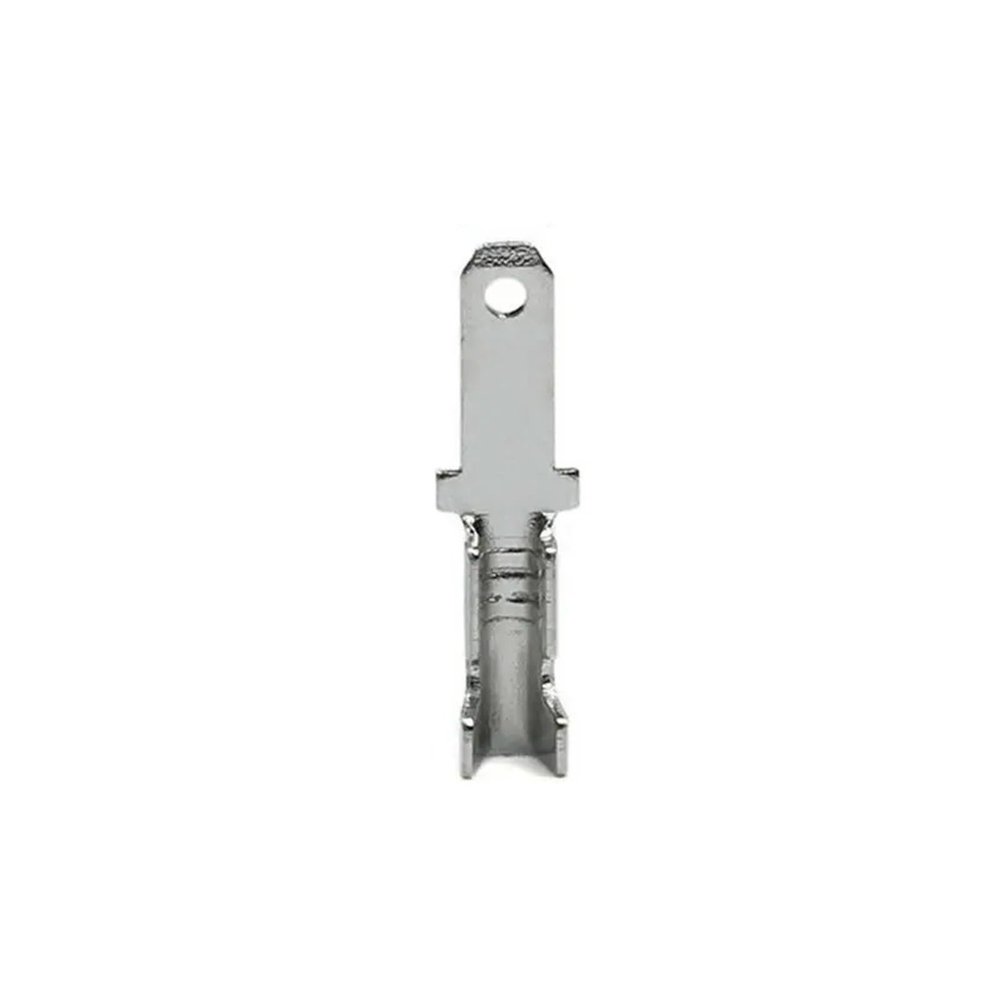 100Pcs Female Male Crimp Terminal 2.8/4.8mm/6.3mm Connector Gold Brass Car Speaker Wire Connectors Crimping Terminals(Male 2.8mm)