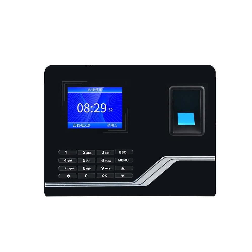 ELUKHT Fingerprint Attendance Machine Punch in and Out to Recognize Multi-Language Access Control Sign-in
