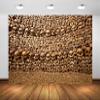 Loccor 10x6.5ft Fabric Paris Catacombs France Backdrop Basement Tomb Stack of Skulls and Bones Photography Background for Party Decorations Photoshoot Studio Props view 2
