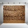 Loccor 10x6.5ft Fabric Paris Catacombs France Backdrop Basement Tomb Stack of Skulls and Bones Photography Background for Party Decorations Photoshoot Studio Props view 4