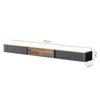TV Stand Wall Mounted Floating TV Cabinet for Under TVs, Modern Floating TV Stand with LED Lights, Save Space Media Console with Glass Door and Drawers TV Cabinet(Gris,160cm) view 2