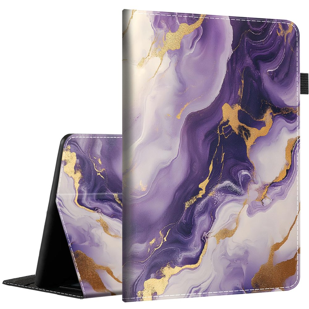Case for 6.8" Kindle Paperwhite (11th Gen-2021) and Kindle Paperwhite Signature Edition, Light Shell Cover with Auto Wake/Sleep for Kindle Paperwhite 2021 E-Reader, Purple and Gold Marble