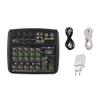 6-channel Audio Mixer Mixing Console Led Screen Built-in Soundcard Bt Connection with 2-band Eq Gain Delay Control view 1