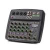6-channel Audio Mixer Mixing Console Led Screen Built-in Soundcard Bt Connection with 2-band Eq Gain Delay Control view 3