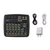 6-channel Audio Mixer Mixing Console Led Screen Built-in Soundcard Bt Connection with 2-band Eq Gain Delay Control view 1