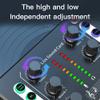 Bluetooth Mini Sound Mixer Board,Live Sound Card with Various Sound Effects,Live Streaming Voice Changer Sound Card for Music Recording Singing Broadcast,Blac view 2