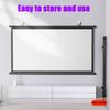 BEWEGNLNHK 30in 40in 50in Manual Pull Down Projection Screen, Wall/Ceiling Mounted Projector Screen, 60in 72in Indoor Projection Screen, Portable Movies Screen(60 Inch (16:9)) view 4