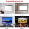 BEWEGNLNHK Portable Manual Pull Down Projector Screen, 30" 40" 50" 60" 72" Movie Screen for Home Theater, Hanging Projection Screen HD, Easy Roll Up(60in 4:3) view 4