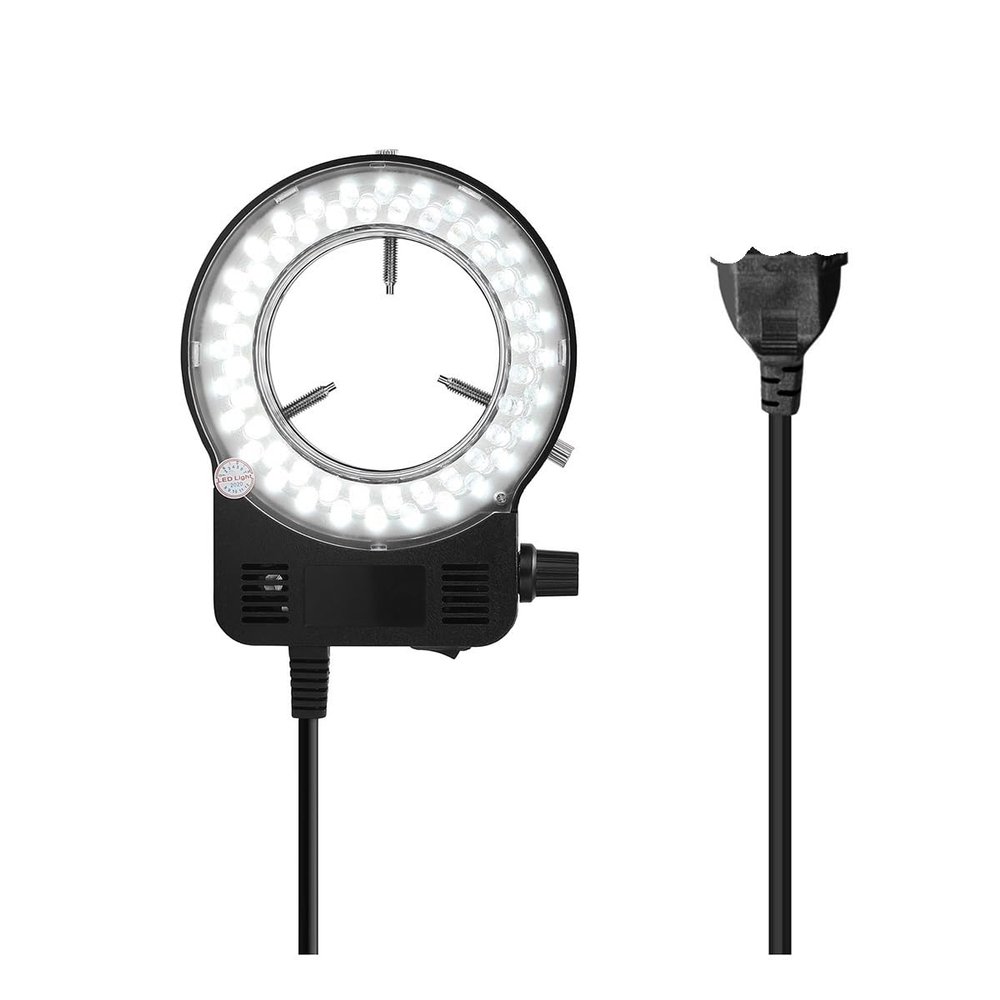 JOEBO Microscope Kit LED Round Light for Microscope Lamp for Microscope Brightness Microscope Lens Adapters(Black)