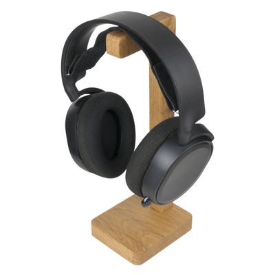 ABK Design Headphone Stand Wood, Solid Oak Headset Holder, Universal Gaming Headset Stand, Premium Wooden Headphone Holder for All Headphones