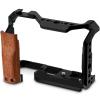 Leftfoto ZV-E10 II Upgrade Metal Cage for Sony Alpha ZV-E10 II Camera Protection Frame Rig,Built-in Ergonomically Designed Wood Handle,Quick-Release Plate for Arca for Vlog Video Shooting view 1