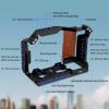 Leftfoto ZV-E10 II Upgrade Metal Cage for Sony Alpha ZV-E10 II Camera Protection Frame Rig,Built-in Ergonomically Designed Wood Handle,Quick-Release Plate for Arca for Vlog Video Shooting view 3