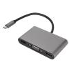 5 in 1 USB C Hub, Supports 3 Monitors with 4K Resolution, 100W Fast Charging, USB 3.0 Data Transfer, VGA Ports, Aluminum Alloy Material view 1
