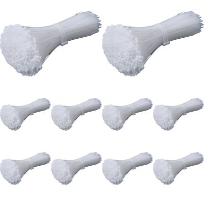 Nylon Cable Ties Self-Locking Wire Zip Ties Kit, Heavy Duty Plastic Fasteners for Home, Office, Electrical & Industrial Use (WHITE,8x300mm-250PCS,10 Pack)