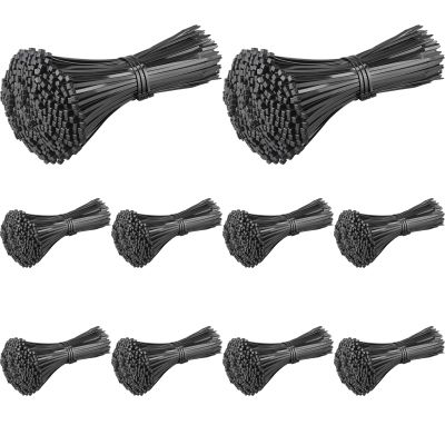 Nylon Cable Ties Self-Locking Wire Zip Ties Kit, Heavy Duty Plastic Fasteners for Home, Office, Electrical & Industrial Use (BLACK,8x400mm-250PCS,10 Pack)