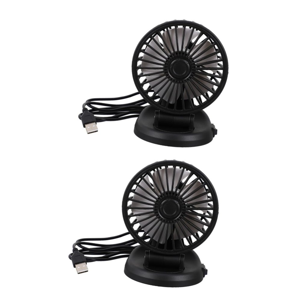 Angoily 2pcs Car Mounted Usb Cooling Fan Portable Vehicle Fan for Car Compact Desk Electric for Travel Bedroom Outdoor Use Easy to Install Design
