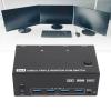 8K at 60Hz HD KVM Switcher, 3 Screen Control, 4 USB Ports, 1 Touch Switching, Plug and Reproduction (US Plug.) view 2