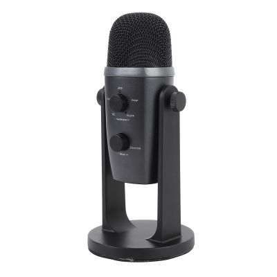 Akozon USB Condenser Microphone Clear Sound Gaming Computer Tablet Aluminum Alloy Wired Connection
