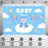 Baby Shower Backdrop Little Boy or Girl Cute Toys Newborn Babies Background for Photography Boy Baby Shower Balloons Cake Table Backdrop Banner Birthday Festive Party Celebration Wall Posters 20x10ft view 4