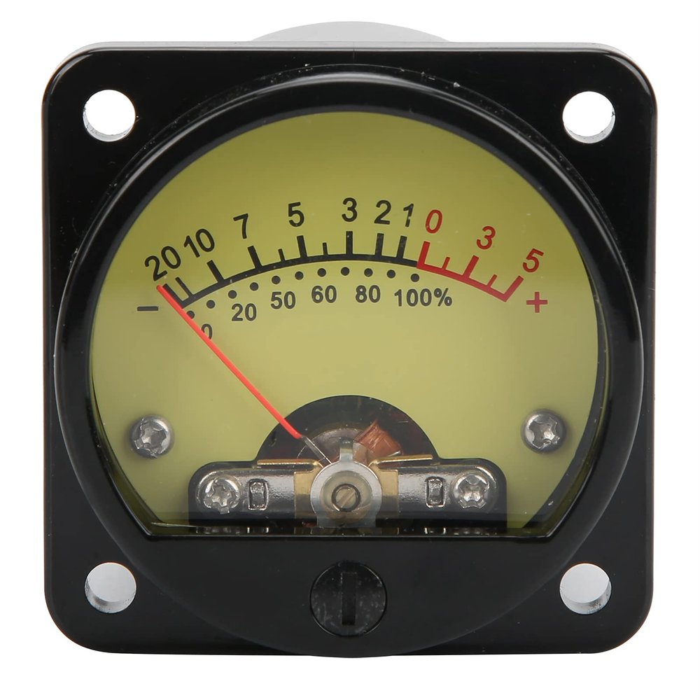 45mm Power Amplifier, Tube VU Level Meter with Backlight, Embedded Installation for Stereo Amplifier Board, with Driver Board, for 5W60W Power Amplifiers (TS-45-Y DC500UA)
