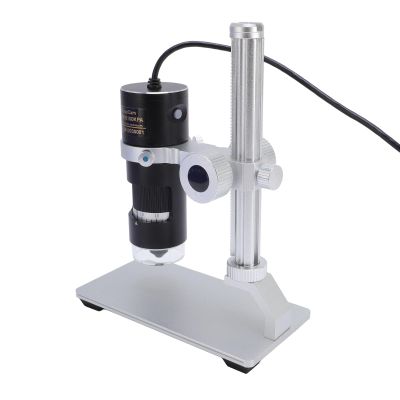 USB Digital Microscope Camera 10X-280X Magnification with Stand 8 LED Ring Lighting for Win 7 8 10