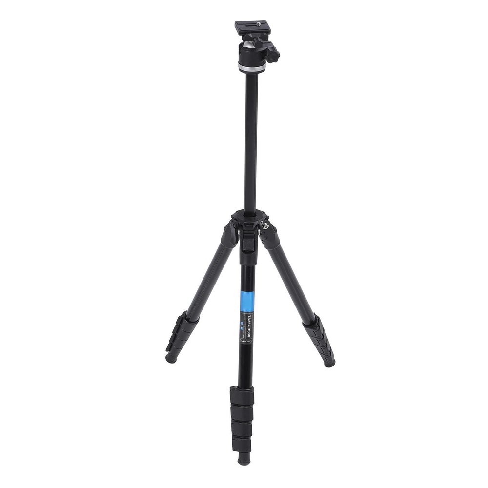 Compact Camera Tripod with 360 Ball Head, 5 Section Height Adjustable Tripod for DSLRs, Mirrorless Cameras, Smartphones, Aluminum Alloy, Load 5kg
