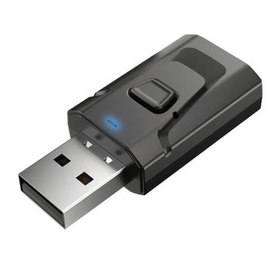 4 in 1 USB Bluetooth 5.0 Receiver Clear Sound Quality Plug and Play Stable Transmission Audio Adapter DC5V Plastic Car Music Receiver Black